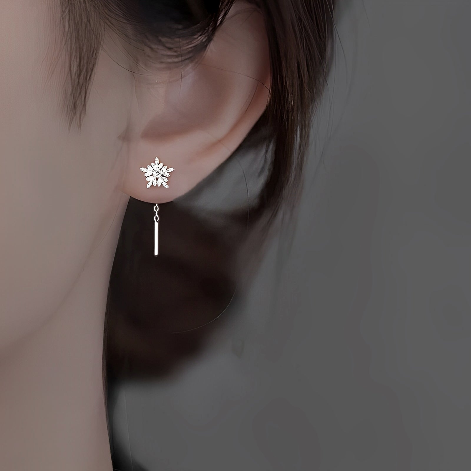 Frostbeam Snowflake Earrings