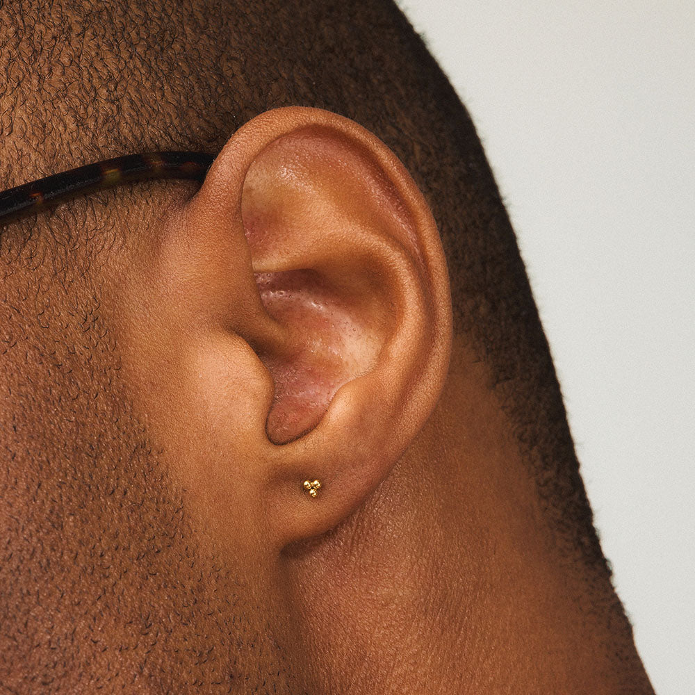 Trinity Push Pin Flat Back Earring